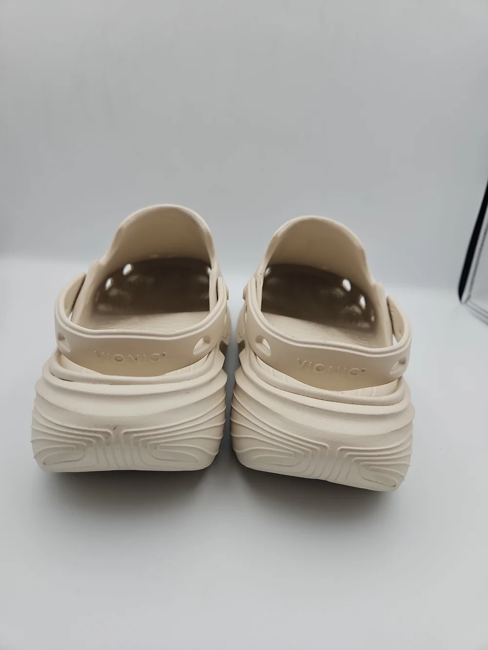 Vionic Beige Slip-On Foam Clog Sandals